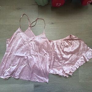 Amazon Pink Satin Pajama Set